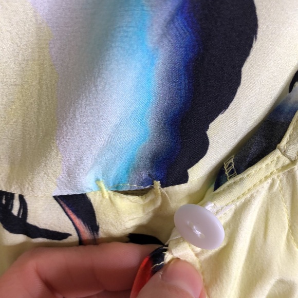 A.L.C. Enzo Dress Yellow Multi Size 6 New With Tags - Picture 8 of 9